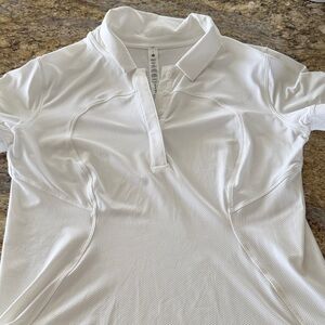 Lululemon Athletica White Polo Shirt